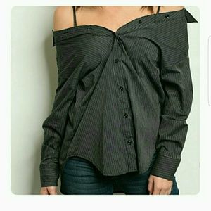*Black/White Off Shoulder blouse